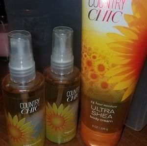 Country chic set of 3 bath and body works